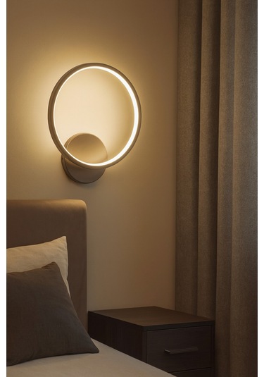 Aura Aplik Kahverengi Modern Tasarım - Hol - Banyo - Mutfak - Salon-yatak Odası Gün Işığı Led Aplik Kahverengi