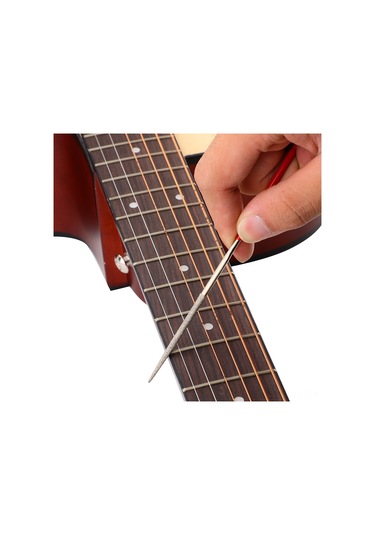 Lemestar Gitar, Keman, Guzheng İçin 10'lu Çeşitli Şekilli Metal Dosya Seti - Düz, Kare, Yuvarlak, Yarım Yuvarlak, Elips, Üçgen - Kaydırmaya Dayanıklı Kollü, Dayanıklı Zımpara Aracı