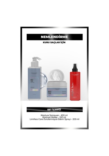 Lewel Mood Moisture Şampuan 400 ML + Durulanmayan Saç Spreyi 200 ML + Saç Maskesi 350 ML