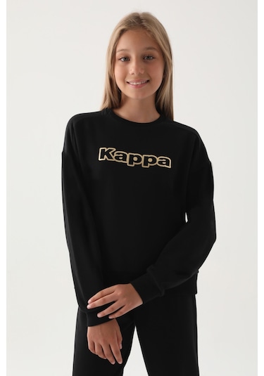 Kappa Kız Çocuk Siyah Sweatshirt Siyah