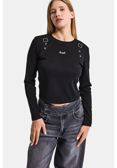 Itsbasic Kadın Siyah W5 Aksesuar Detaylı Özel Tasarım Body