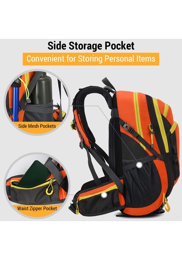 Fosenze Hafif Ve Konforlu 40l Outdoor Sırt Çantası - Yürüyüş Ve Kamp İçin İdeal Koyu Mavi