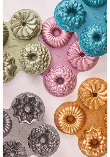 Emsan Griss Four In One 4'lü Gold Kek Kalıbı