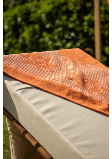 Menderes Home Cotton Collection Bukle Plaj Havlusu Çark Orange