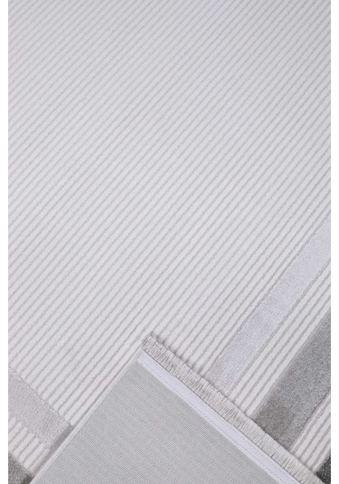 Voyage %100 Akrilik Yumuşak Dokulu Halı Kilim Salon Mutfak Koridor Yolluk Dokuma Makine Halısı Ac-411 Gri