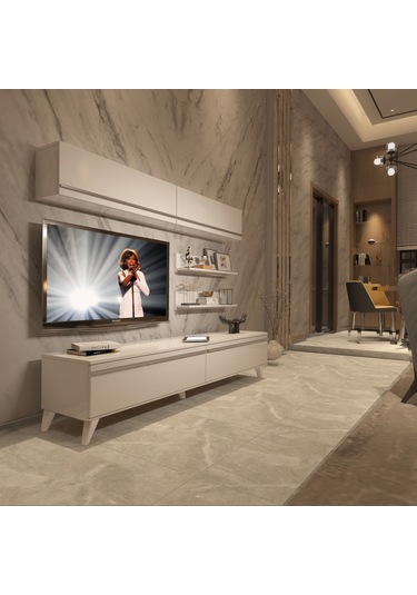 Decoraktiv Eko 5 Mdf Std Retro Tv Ünitesi Tv Sehpası Beyaz
