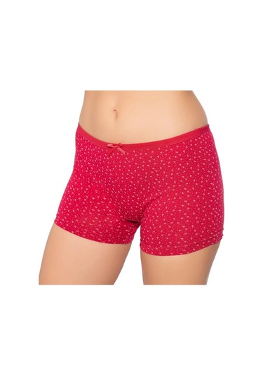 12 Adet Gümüş Bayan Desenli Likralı Empirme Şort Boxer 3098 Çok Renkli