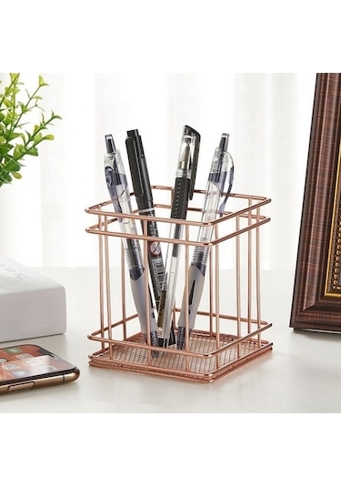 Tongxida Ofis Metal Sepeti Kozmetik Kutusu Kırtasiye Çok İşlevli Demir Depolama Fırça Dövme Bosphorusboutique Bitirme Kalemlik Diğer