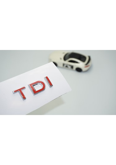 Dk Tuning Tdi 3 Kırmızı Bagaj Krom Abs Yazı Logo Skoda İle Uyumlu