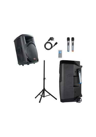 Lastvoice Ls-p2915 Portatif Taşınabilir Mikrofonlu Şarjlı Ses Sistemi Hoparlör 15 İnç 850 Watt