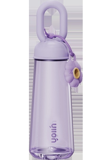 Jian Fan Petal Açık Plastik Su Bardağı Büyük Kapasiteli Taşınabiler Bardak - Mor Mor