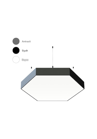 Altıgen Davul Modern Led Avize Linear Armatür Lineer