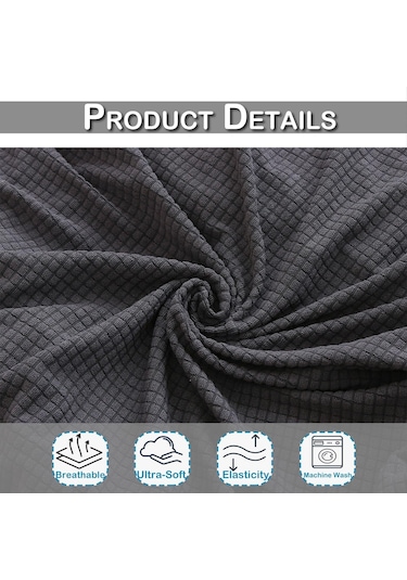 Lacivert 1 Parça Su Geçirmez Streç Jakarlı Minder Örtüsü Kanepe Örtüsü Yumuşak Esneklik Pillow Cover-40x40cm