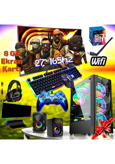 Dagmor BNGi78G  003002 i7-7700 16 GB 500 GB Nvme SSD 8 GB GPU 27' Curved Masaüstü Oyuncu Bilgisayarı