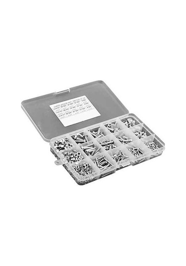 Fortunelane 500 Adet M3 M4 M5 Paslanmaz Çelik Kenar Başlı Cıvata Ve Somun Seti - Düzenleyici Kutulu
