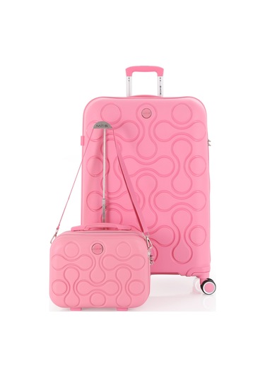 Mçs Polipropilen 2li Valiz Seti Büyük & Makyaj V376 S23sy1000047-set 00020 Pembe