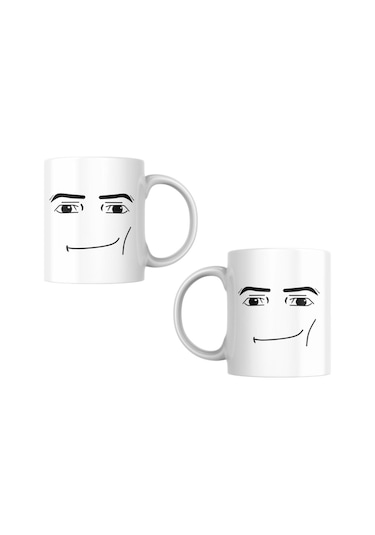 Roblox Yüz Temalı Bardak Kupa Cup Mug Beyaz