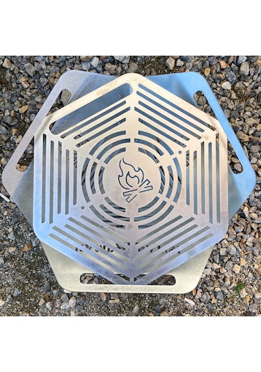 Kamp Ayısı Campytri Grill Max : Katlanabilir Izgara Mangal - 2mm Galvaniz Çelik, Taşıma Çantalı Özel Tasarım Gri