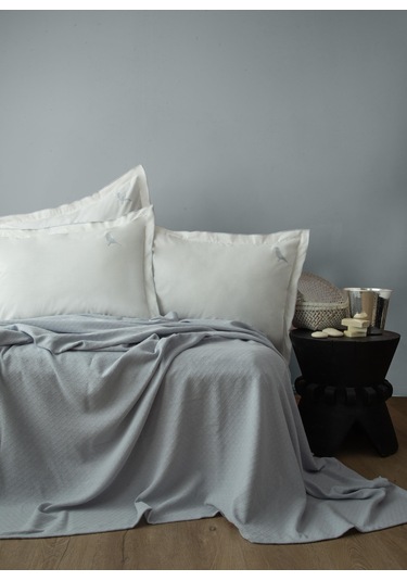 Tek Kişilik Pure İndigo Nevresimli Pike Seti İndigo