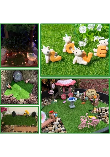 Willowhaven 5 Adet Miniature Peri Bahcesi Cubuk 6x6 Yapay Yesillik Dıy Dekor Hediye Diğer