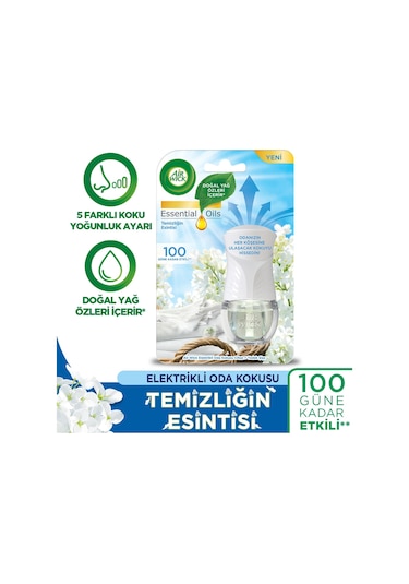 Air Wick Elektrikli Kit Oda Kokusu Temizlik Esintisi 19 ML + Elektrikli Yedek Lavanta 19 ML +  Bahar Çiçekleri 19 ML