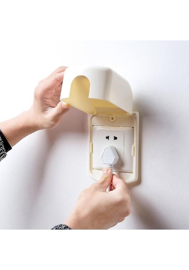 Lemestar Bebek Güvenlik Prizi Kapakları - Plastik, Bej, Kolay Kurulum, Çocukların Elektrik Priziyle Oynamasını Engeller Diğer