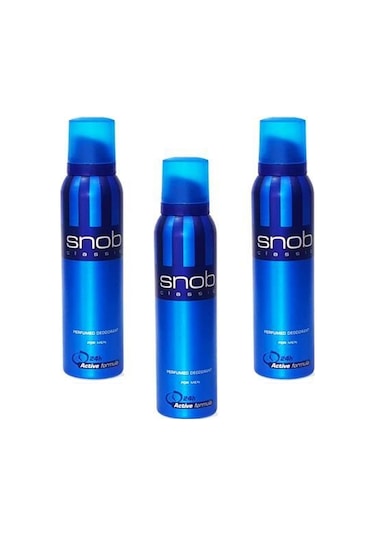 Snob Classic Erkek Deodorant 150 ML x 3