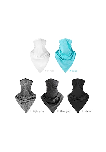 Ranyeek Yazın Serinletici Buz İpeği Boyunluk: Uv Koruma, Toz Ve Damlacık Önleyici, Çok Amaçlı Spor Aksesuarı - Koyu Gri Koyu Gri