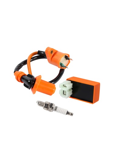 Konesam Gy6 50/125/150cc Motorlar İçin Turuncu Performanslı Cdı + Ateşleme Bobini - Yanma Verimliliğini Artırır, Devir Sınırını Kaldırır Atv, Skuter, Moped