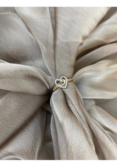 Çgk Çiğdem Gürel Kuyumculuk Vav Kalp Altın Yüzük Sarı