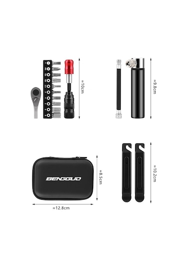 Sones Bengguo Bisiklet Tamir Aleti Dağ Bisikleti Cırcır Anahtarı Tamir Kombinasyon Seti, Özellikler: Set 3