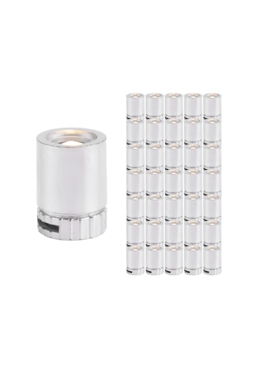 Xurunkeji Bebek Evi İçin 36 Adet Minyatür Işık, El Sanatları İçin Minyatür Led Işıklar, Pil İle Çalışan Mini Spot Işıklar Sıcak Beyaz Gümüş