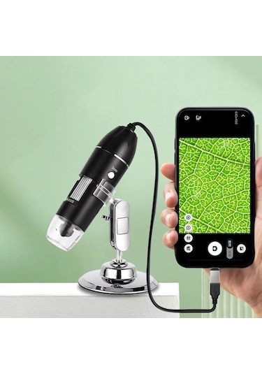 Techtic Dijital Mikroskop 1600x Tekstil Baskı Cilt Saç Analiz