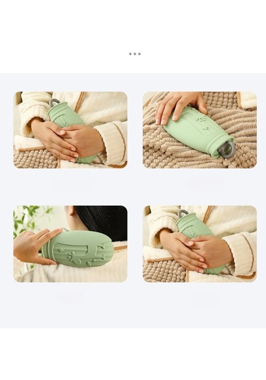 Yystore Sıcak Su Şişesi Kalınlaştırılmış Taşınabilir Patlamaya Dayanıklı Yeşil