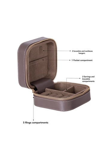 Kate Leather Jewelry Box Medium Çok Renkli