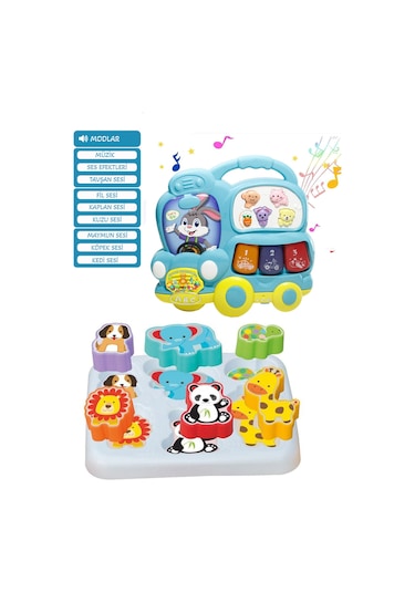 Oyuncak Tavşan Piyano Sevimli Hayvanlar Bultak Set