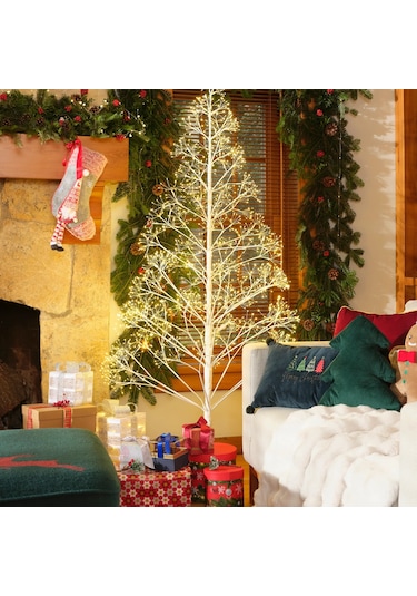 Karaca Home New Year Glance Dekoratif Ledli Yılbaşı Ağacı Beyaz 180 CM