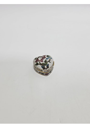 Antika Cloisonne Minyatür Kutu 4,6x4,6cm 084