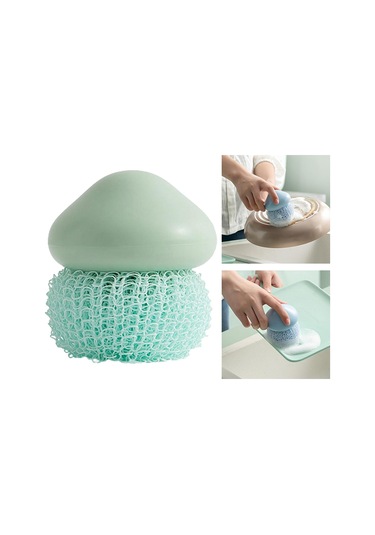 Magideal Suntek Mutfak Dayanıklı Bulaşık Temizleme Topu Yeşil - 7 x 7 x 8 CM Yeşil