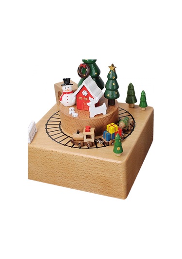 Suntek Çocuklar Için Döner Trenli Noel Treni Müzik Kutusu