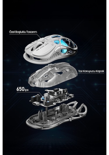 Gravastar Mercury M1 Pro Kablosuz 26000 Dpı Oyun Mouse
