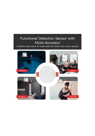 Motion003 Zigbee 5.8g Dairesel Zigbee3.0 Wifi 24g Mmwave Radar Insan Varligi Hareket Sensoru Isik Anahtari 110 220v