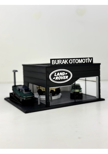 1/64 Ölçekli Land Rover Diorama Tasarımlı Araç Sergileme Garajı 3d Baskı