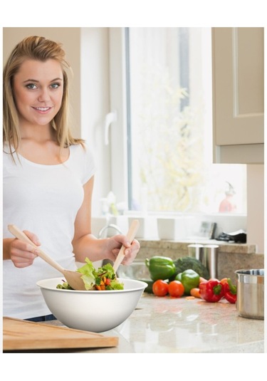 Ceronni Lunar Kapaklı Kase 3lü Set 3lt 2lt 1lt Beyaz Beyaz