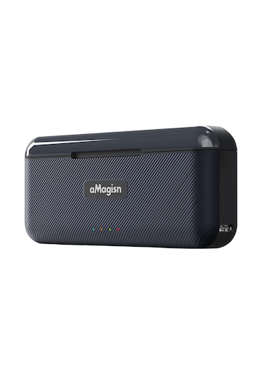 Amagisn Aa07 3 Yuvalı Hızlı Şarj Kutusu Pil Şarj Cihazı Siyah