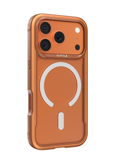 İphone 17 Pro Max Kılıf M-safeli Raptic Shield Classic Serisi Şeffaf Tasarım C-magnet Kapak Turuncu Turuncu