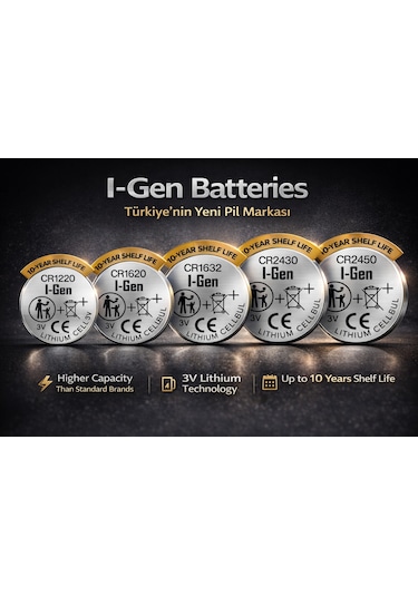 I-gen Cr1620 Lityum Düğme Pil 3v 1620 10'lu Paket