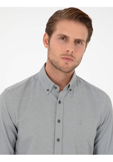 Pierre Cardin Desenli Erkek Gömlek - Haki 50297998-VR027