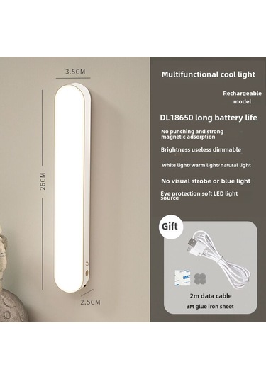 Dianziye Banyo/ Mutfak Usb Led Aydınlatma, Delme Yok Kurulum, 3 Renk Seçenekli, Parlaklık Ayarlanabilir, 18650 Şarjlı Pil, 2 Metre Kablolu Düzenleyici Ve Şarjlı İkili Kullanım Diğer