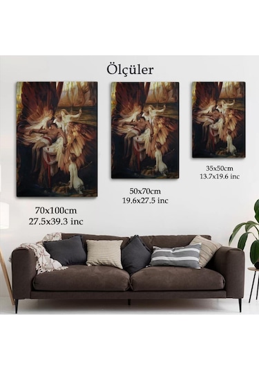 İkarus İçin Ağlayan Melekler Tablosu - Lament For Icarus-6499